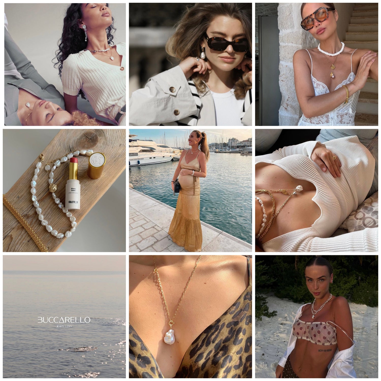 Italiensk magi med rosa pärlor & gnistrande guld – Smycken att älska i evighet