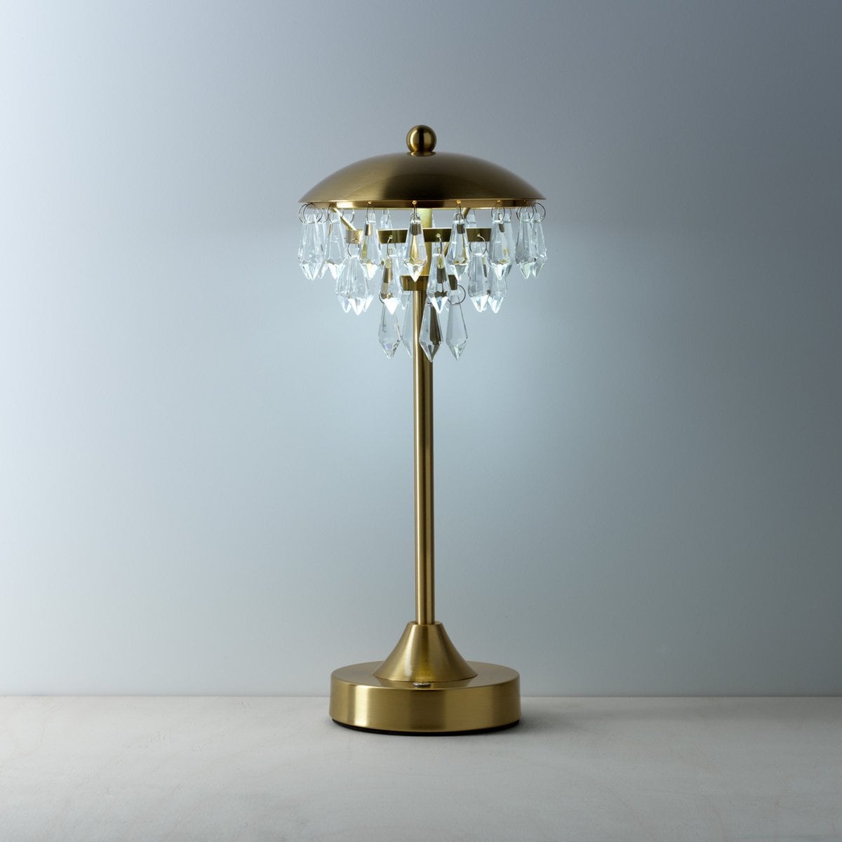 Lampe de table LED Chandelette en laiton – dimmable et rechargeable