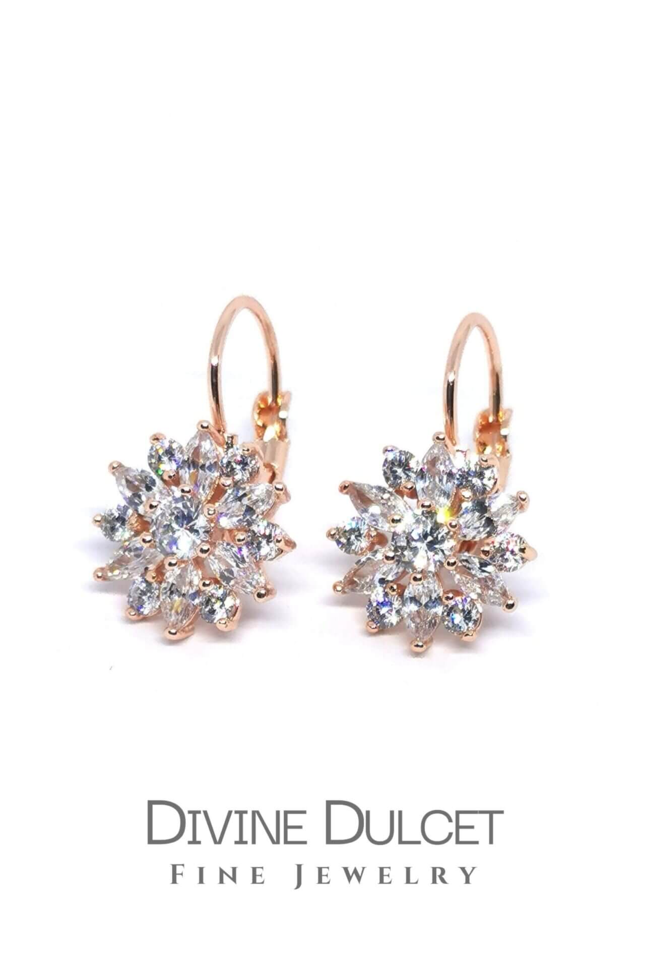 Diamant-Sonnenblume | 18 Karat Roségold & Zirkonia
