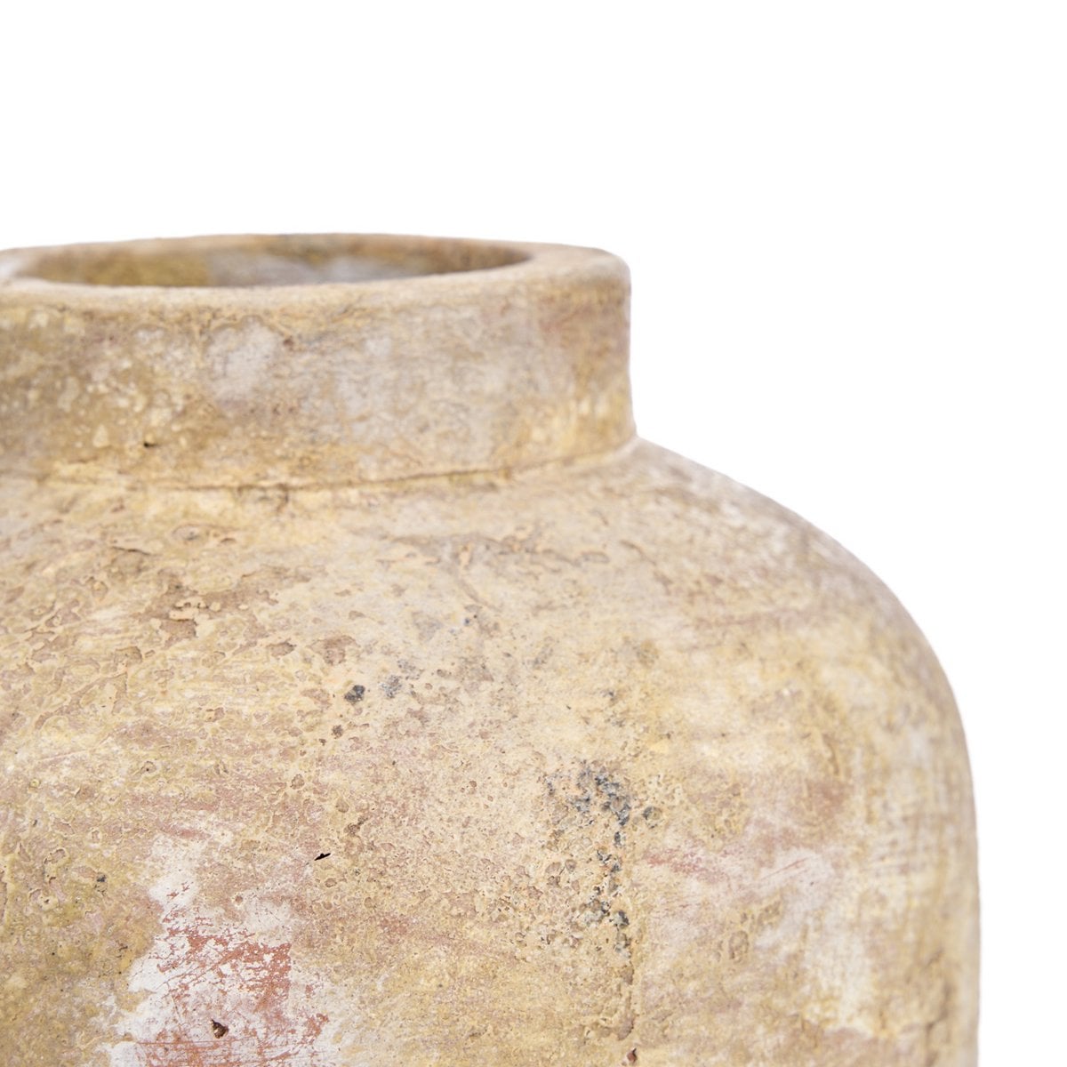 Beige handgjord terrakottavas – Keramikvas 30 cm | Bazar Bizar