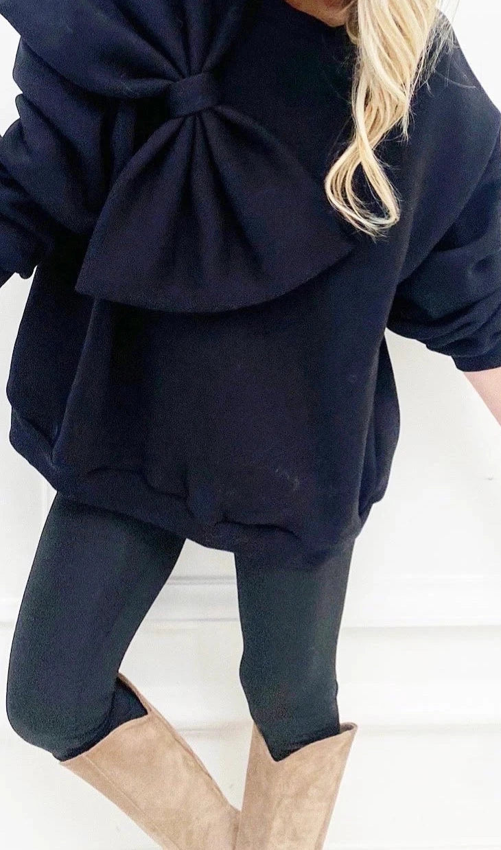 Sweatshirt med stor Rosett, MAXMILA PARIS