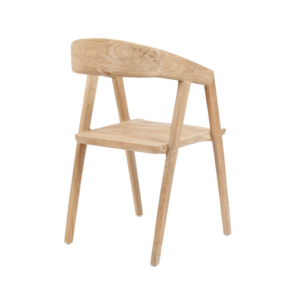 La chaise de salle à manger Teluk – chaise de salle à manger artisanale en bois de teck recyclé