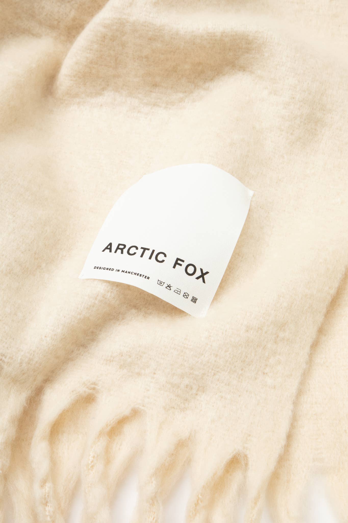 Reykjavik-pläd i Pebble Beige | Arctic Fox & Co.