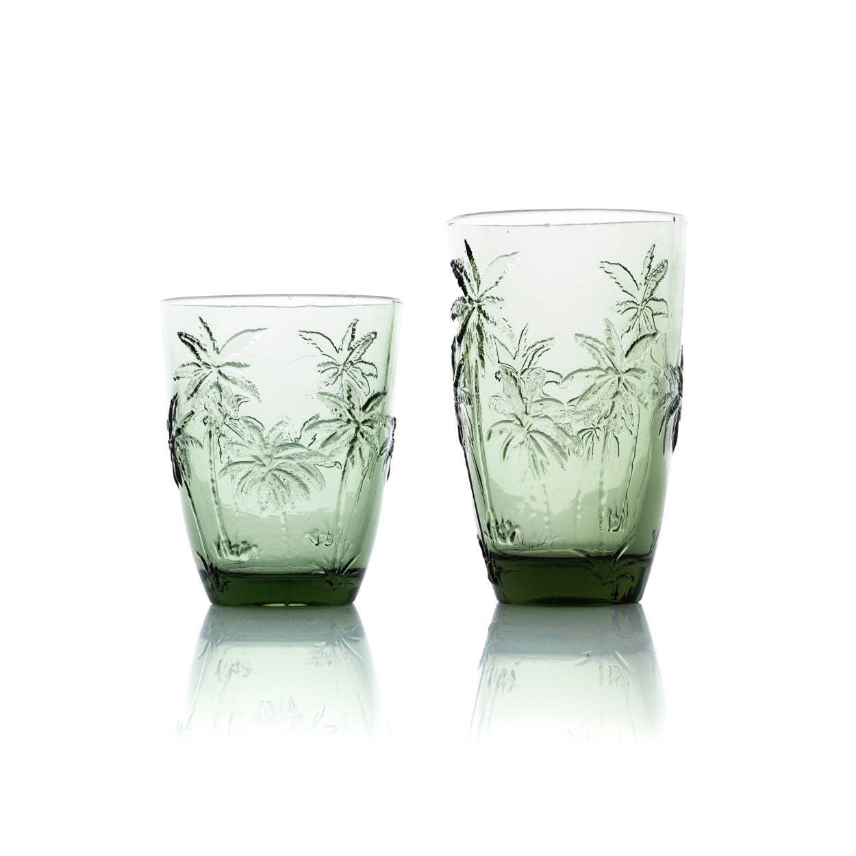 Palm Breeze | Verre à eau en verre recyclé vert