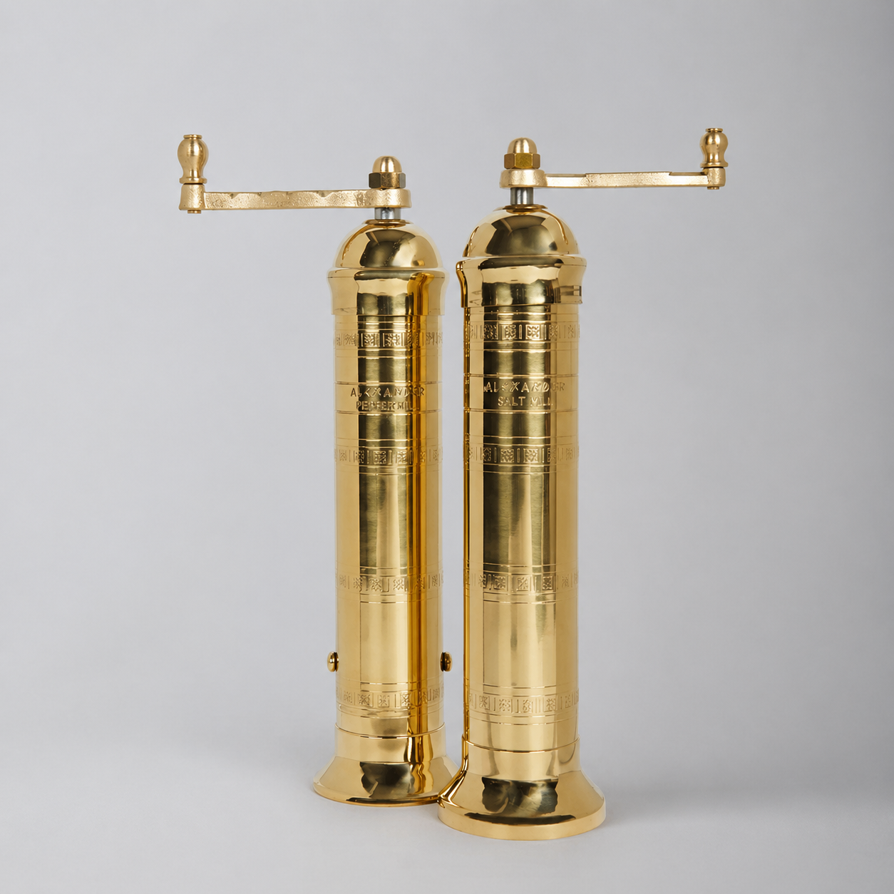 Brass Mill - 9" Pepper Mill, Alexander Handmade Mills