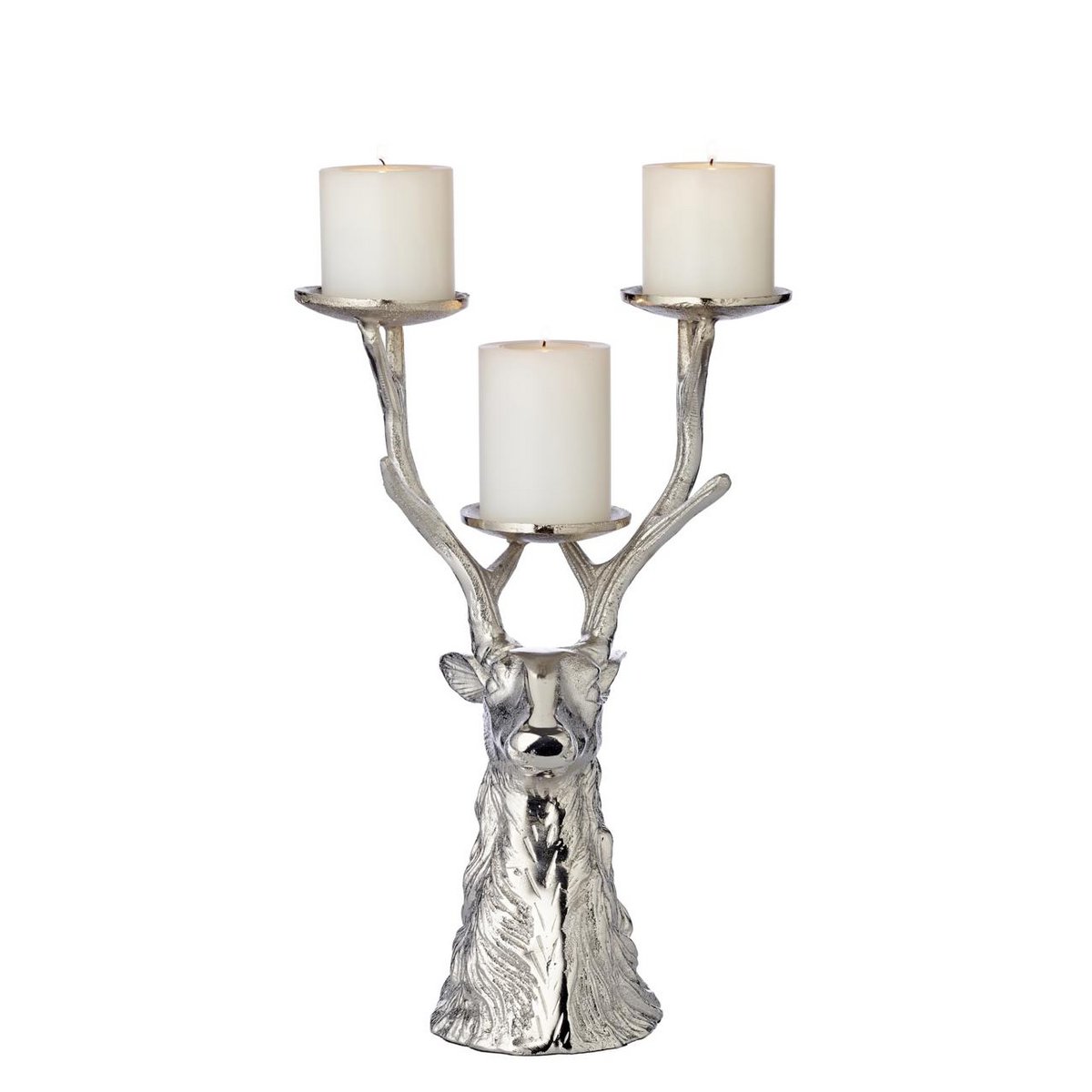 EDZARD | Kerzenständer „Deer“ (H 32 cm, für 3 Stumpenkerzen)