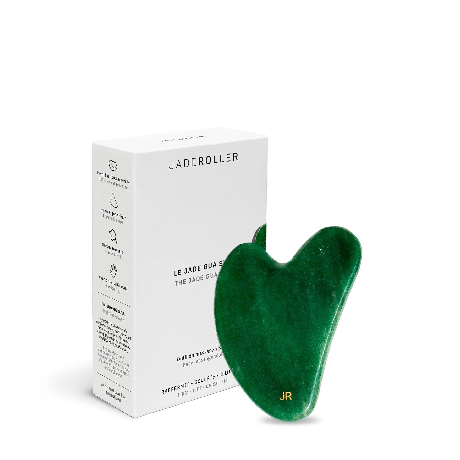 Gua Sha Jade – Gesichtsmassage Stein, Jade Roller