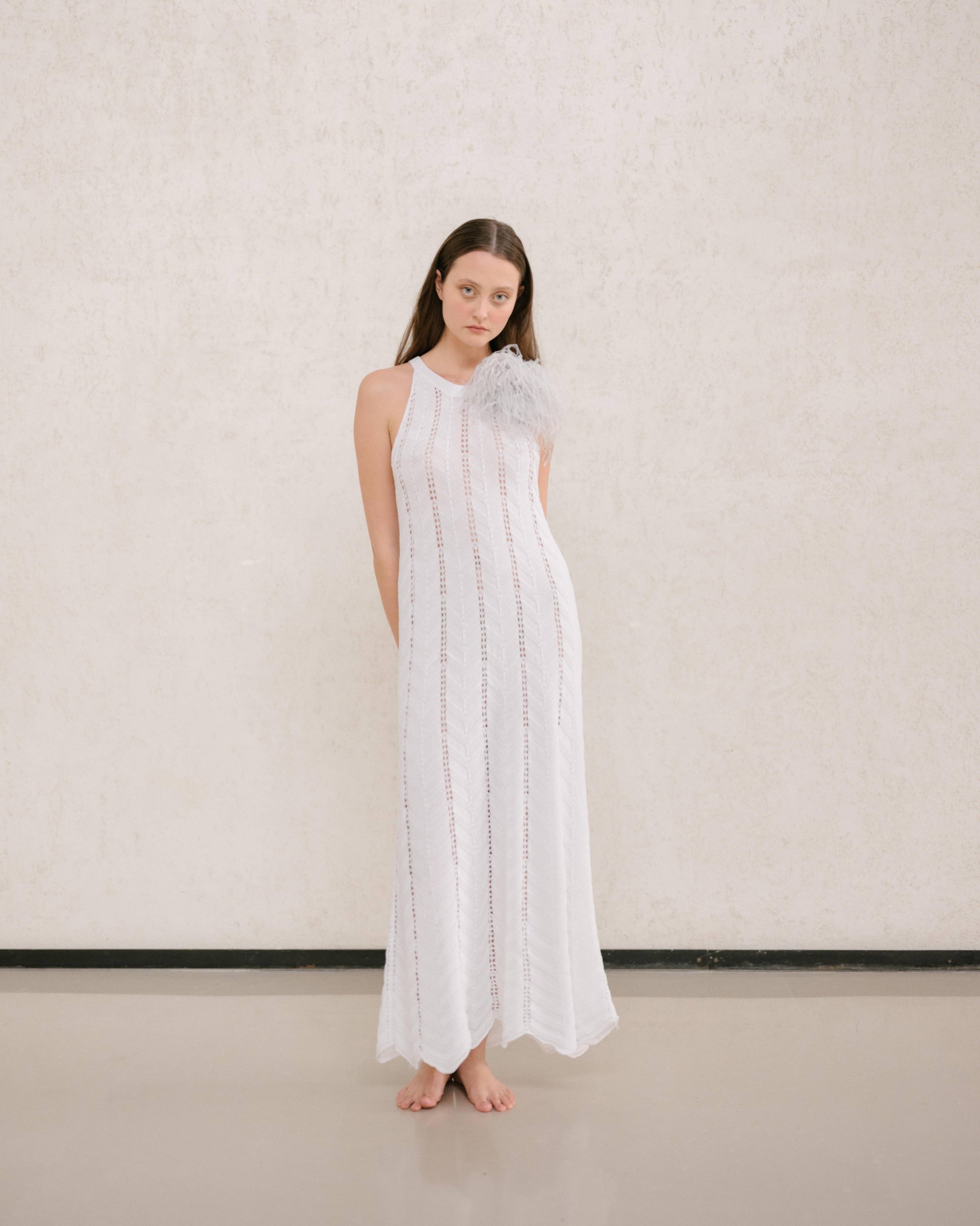 Lemma – Zickzack-Häkelkleid aus 100 % italienischer Baumwolle