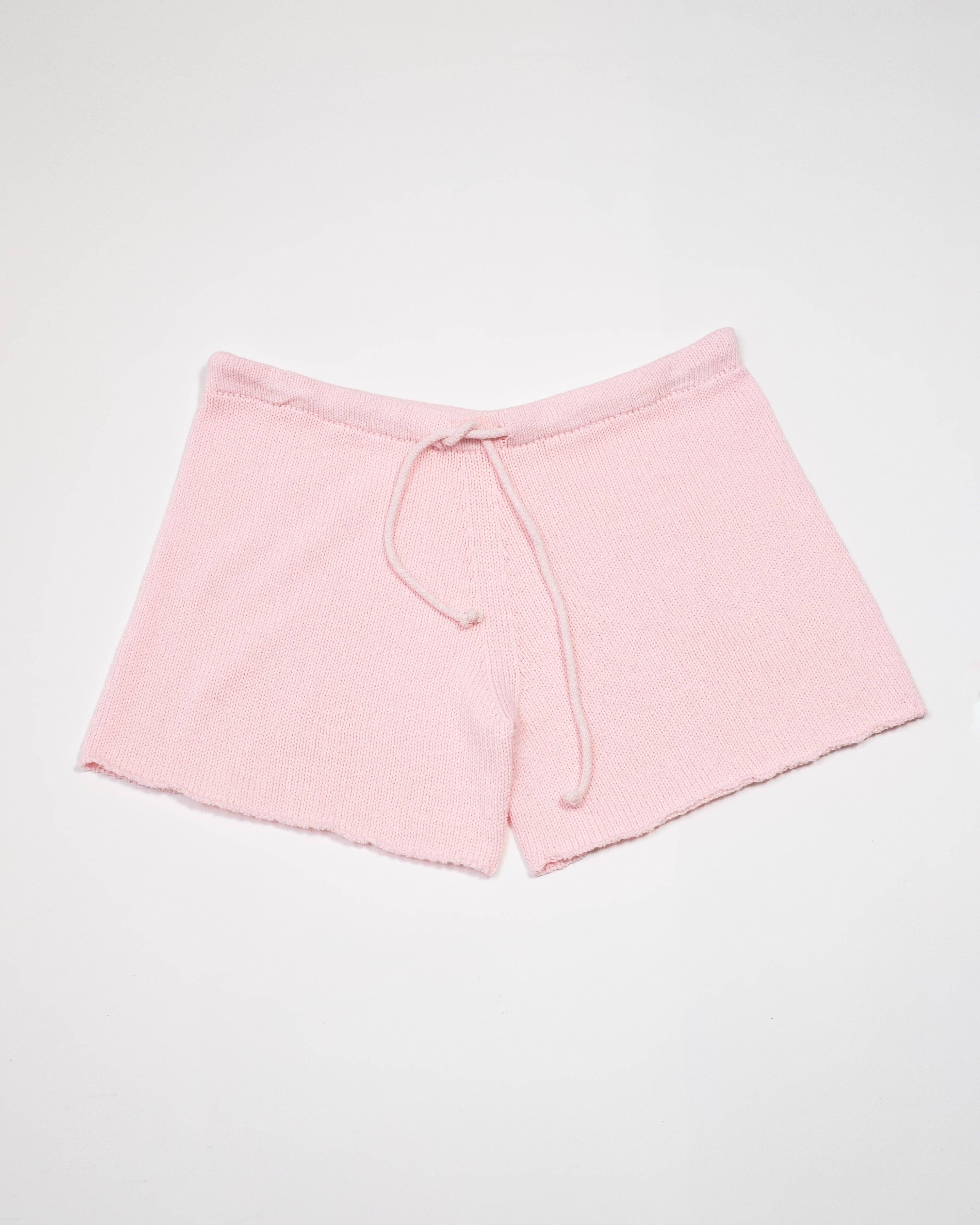 Feinstrick-Baumwollshorts mit Kordelzug | Lèmme