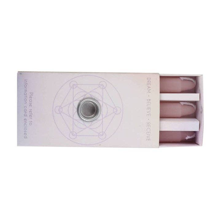 Manifestations-Teelichter – Set mit 3 | Rosa | Für Absicht und positive Energie