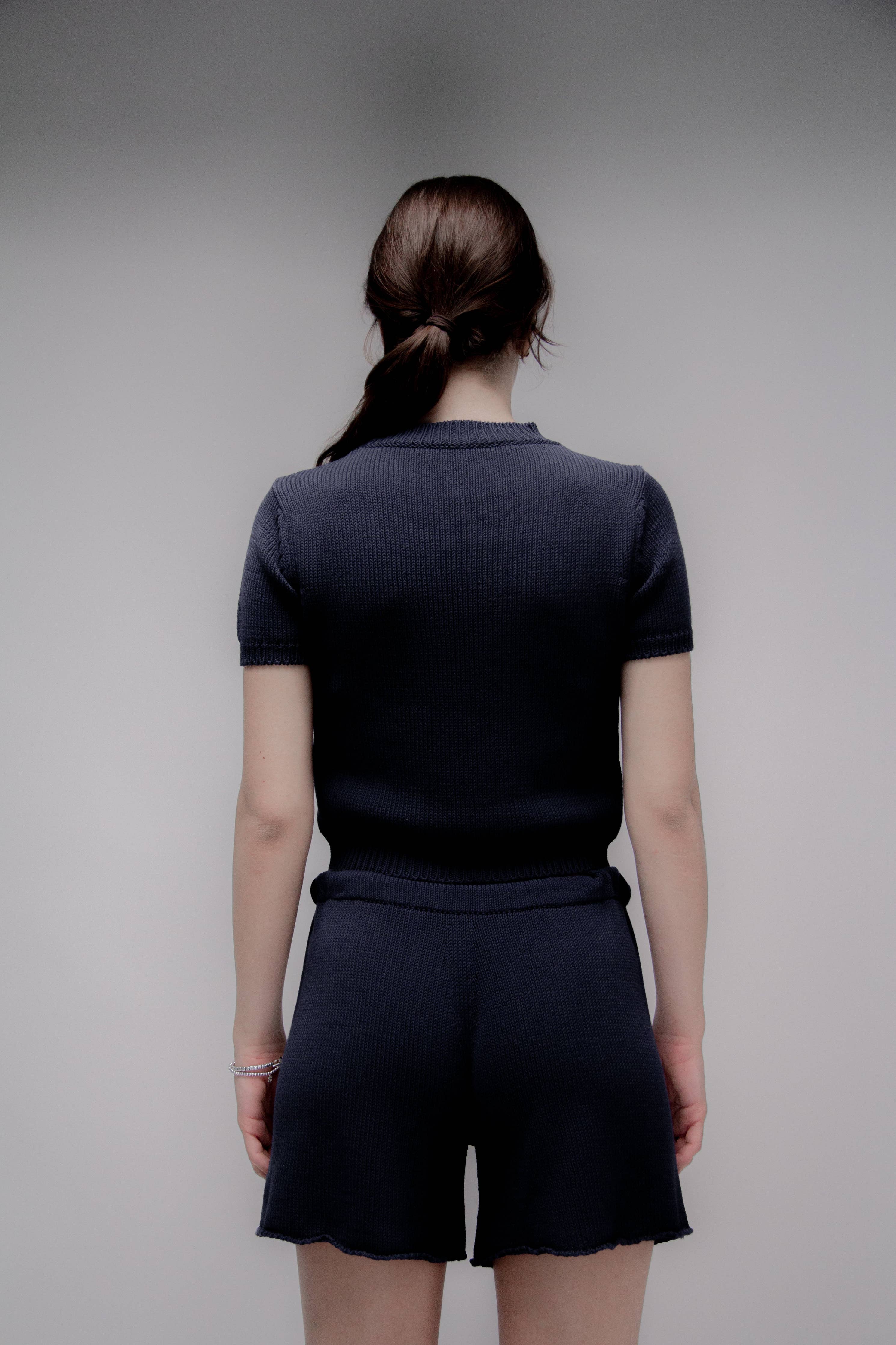 Finstickade bomullsshorts med dragsko | Lèmme