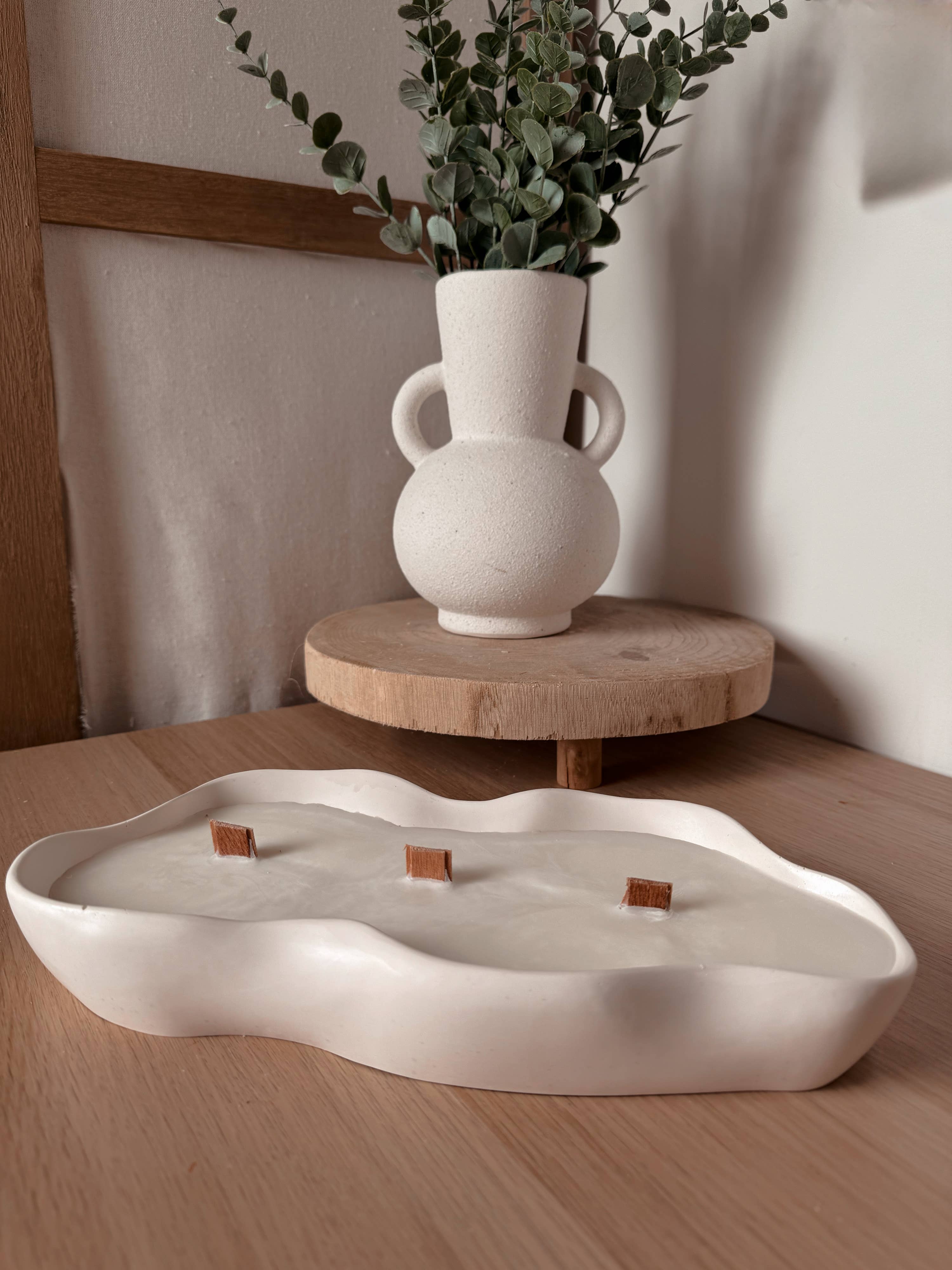 Handgefertigter Kerzentopf aus Jesmonite