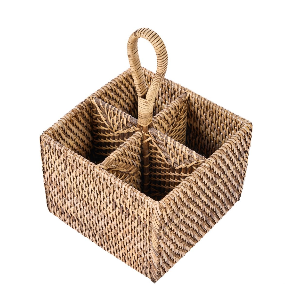 Le Range-couverts en rotin N°4 - Marron naturel