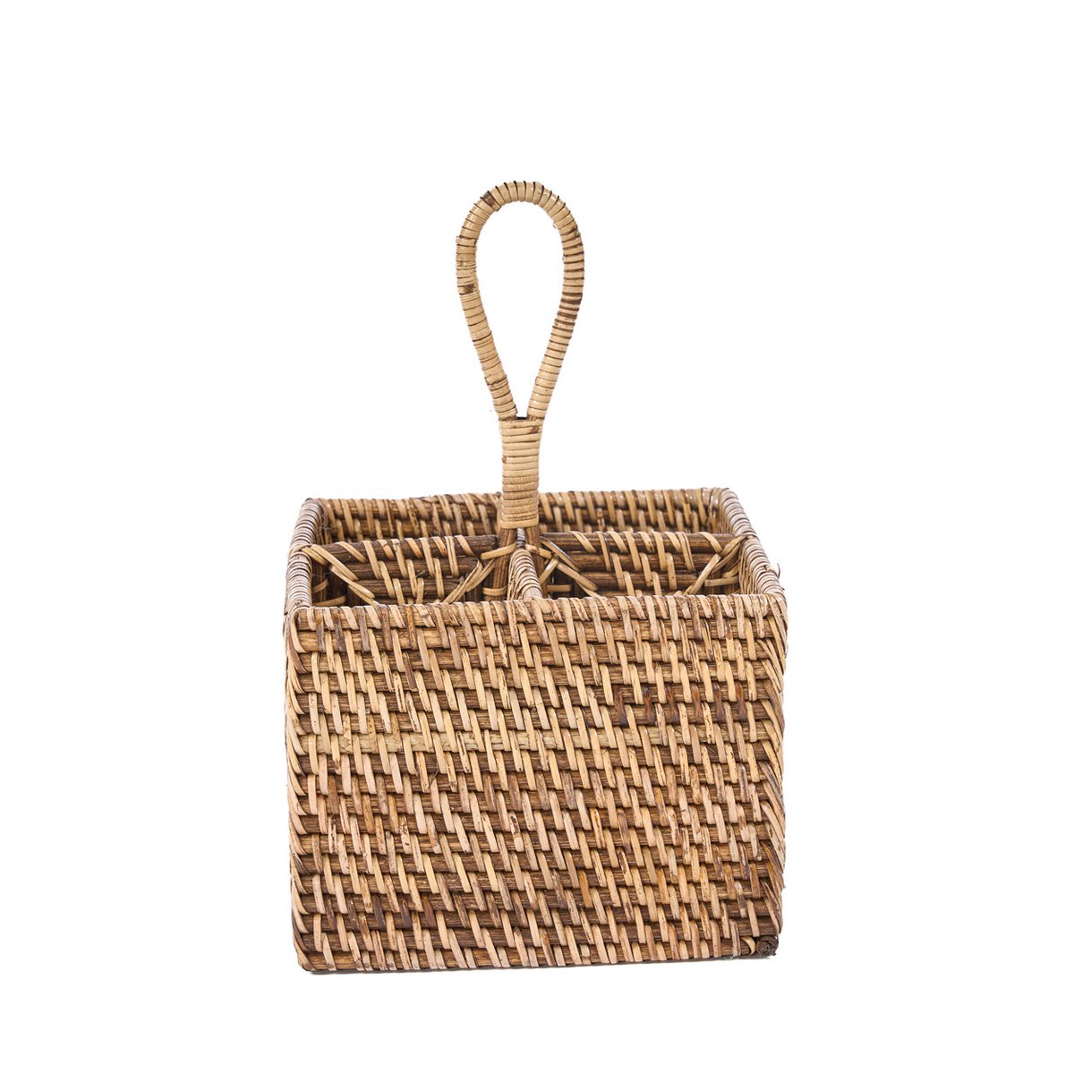 Le Range-couverts en rotin N°4 - Marron naturel