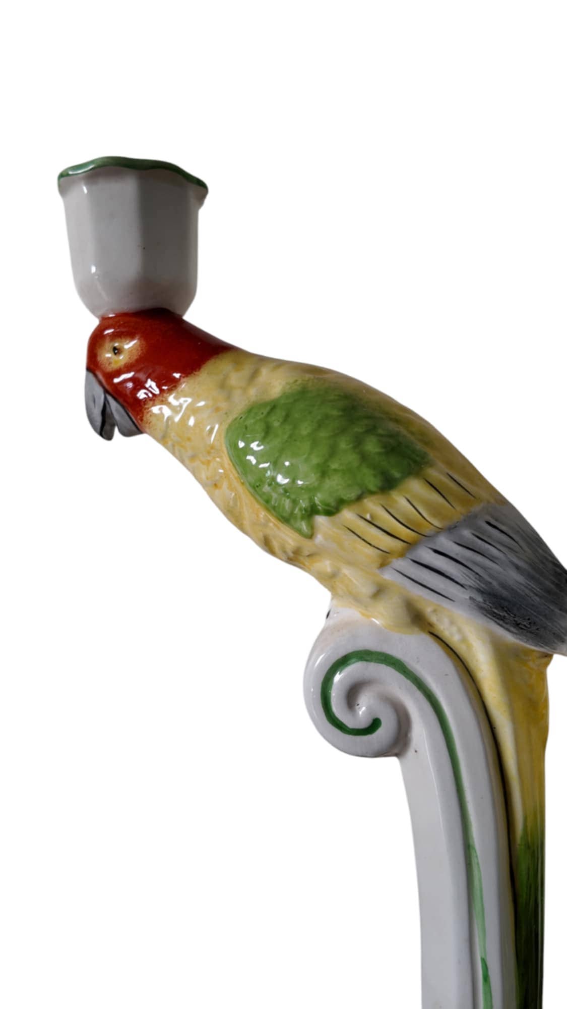 Papegojljusstake – Art déco-dröm i keramik