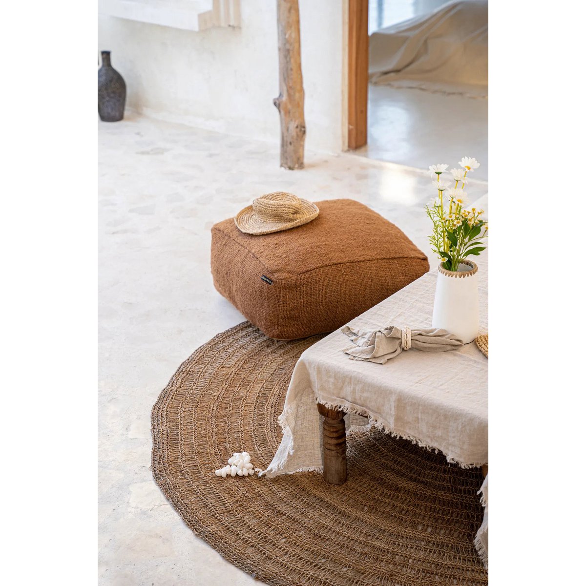 Le tapis Seagrass – tapis rond naturel en jonc de mer, 200 cm