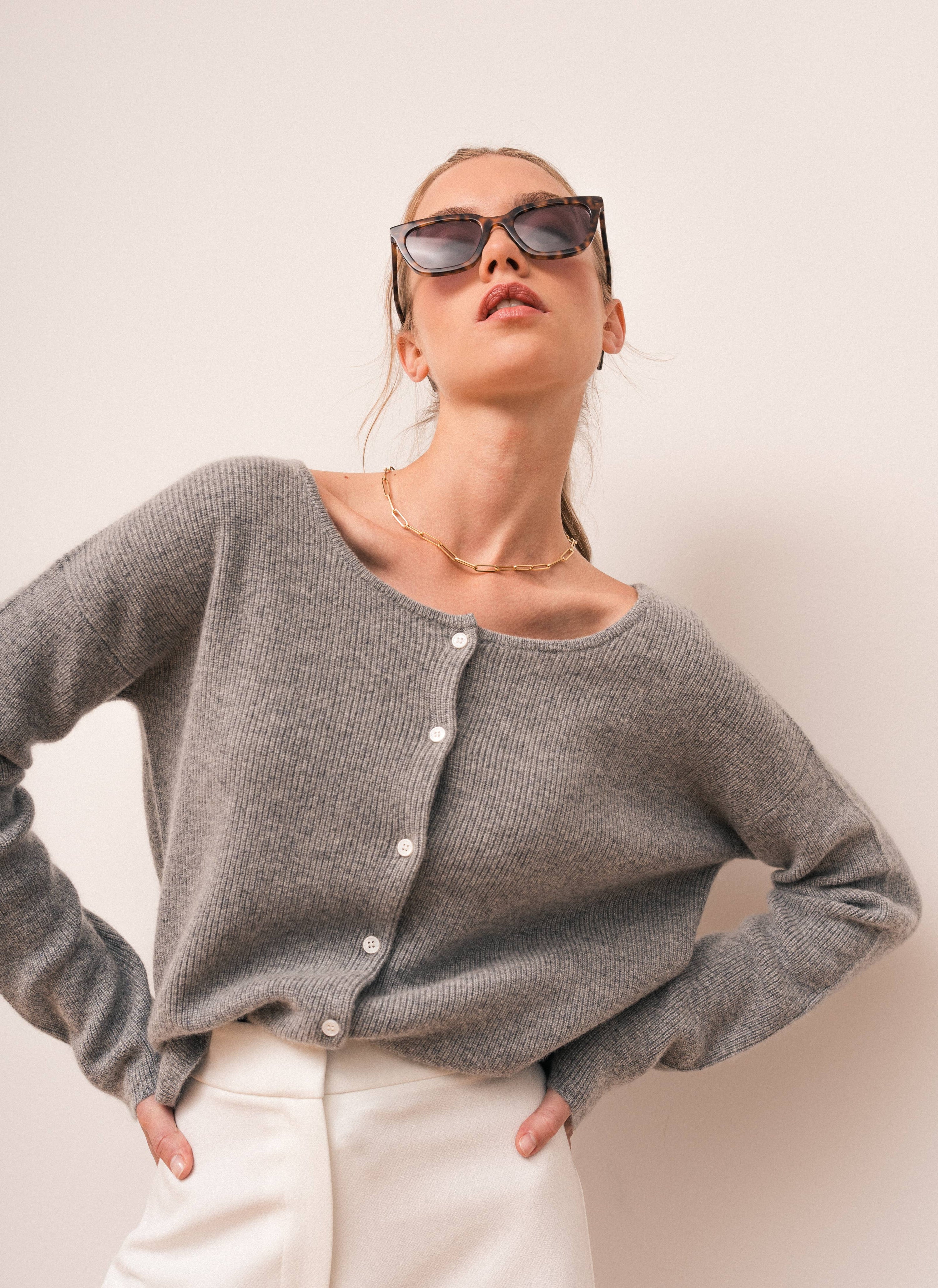 CAMILLE | Cardigan 100 % cachemire