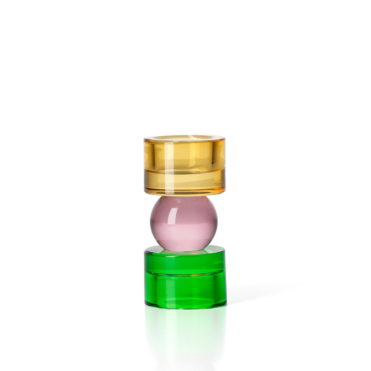 Solar Jewel Ljusstake i Glas – Low | Bazar Bizar
