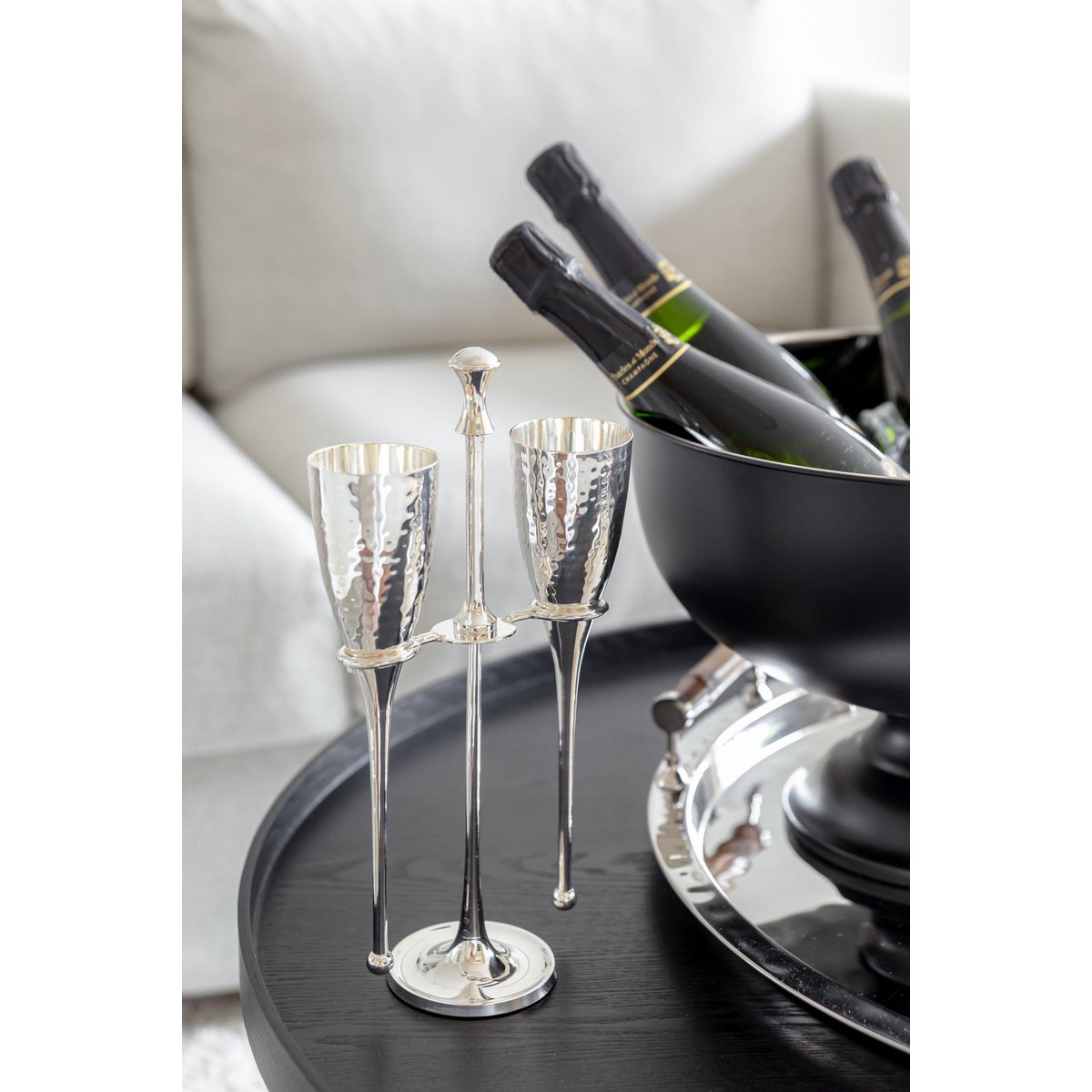 Champagnergläser „Didi“ – 2er-Set mit Ständer – EDZARD