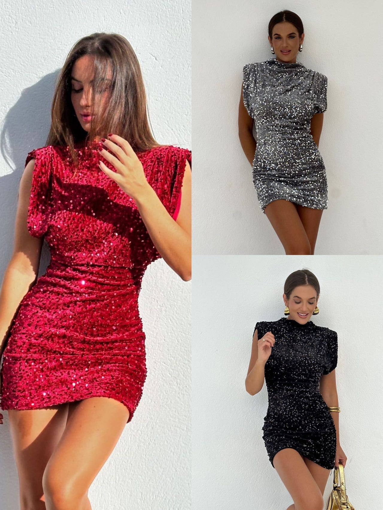Paillettenkleid aus Samt