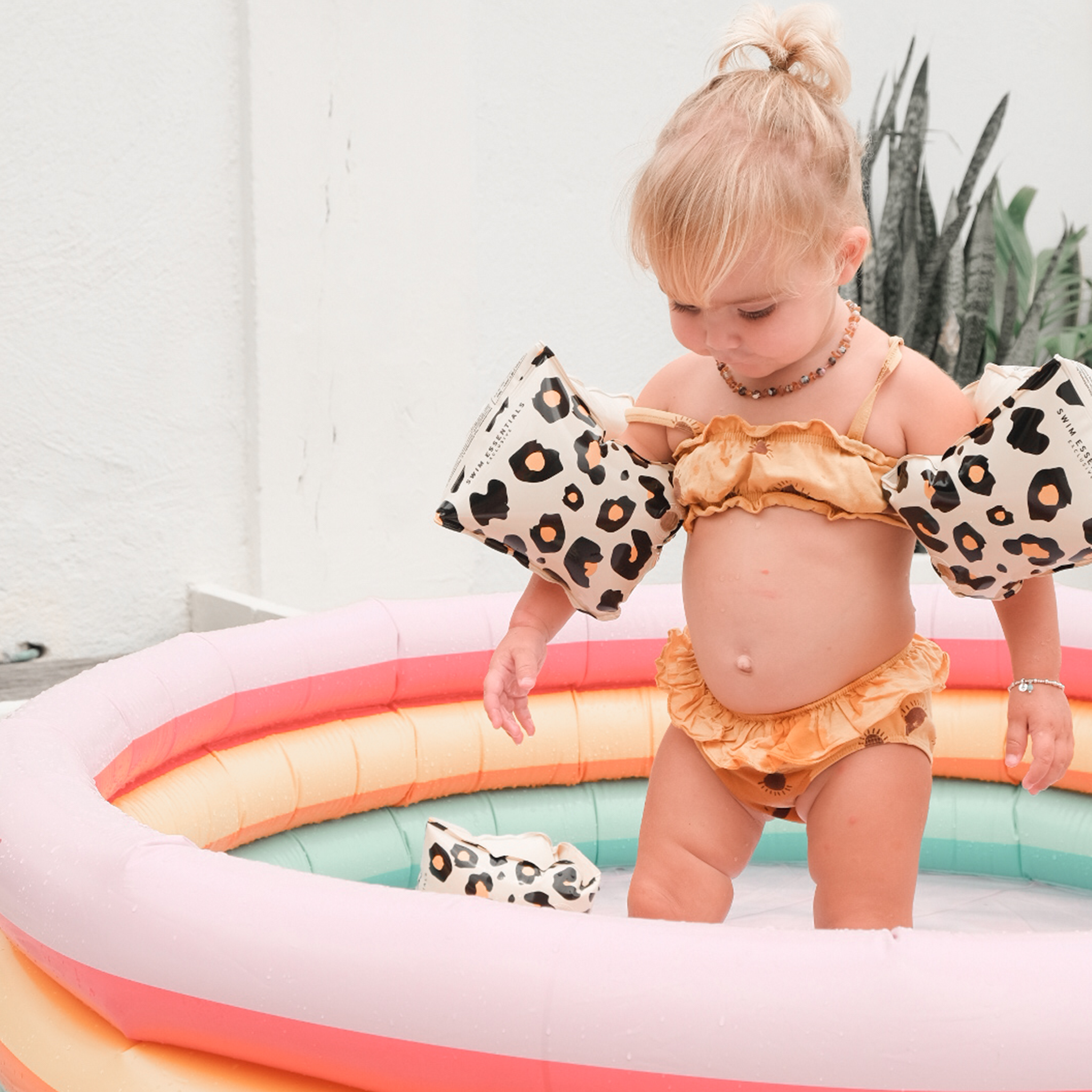 Arm puffs in Leopard print 0-2 years, Swim Essentials