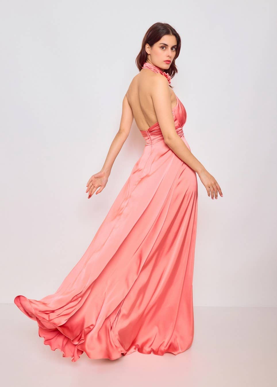 Klänning med lång slits