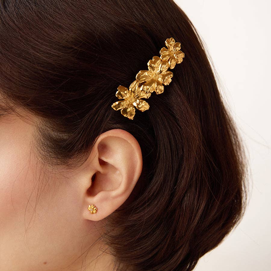 Aleli Blomörhängen – Cubic Zirconia | Guldpläterade