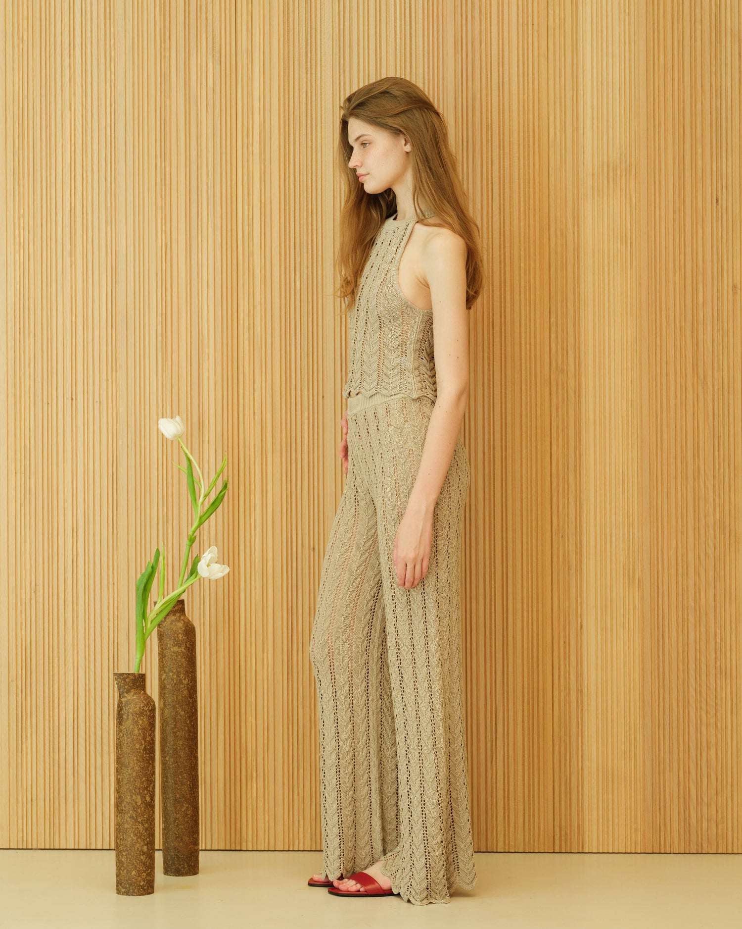 Lèmme Zigzag Crochet Halterneck Top