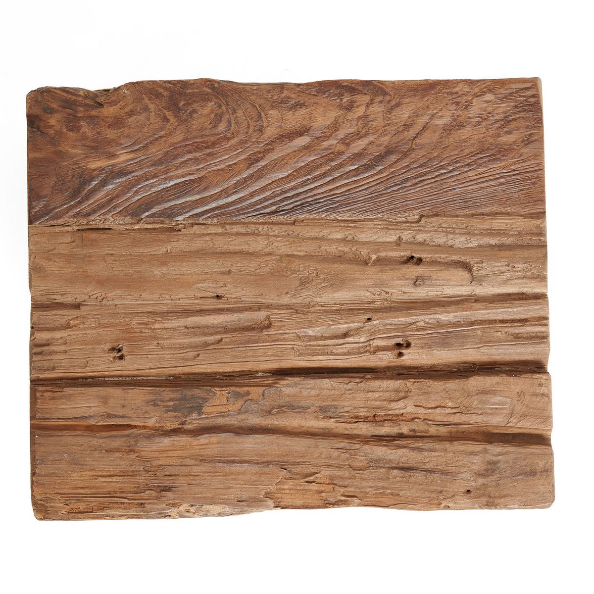 Yoke Hocker – handgefertigter Hocker aus recyceltem Teakholz