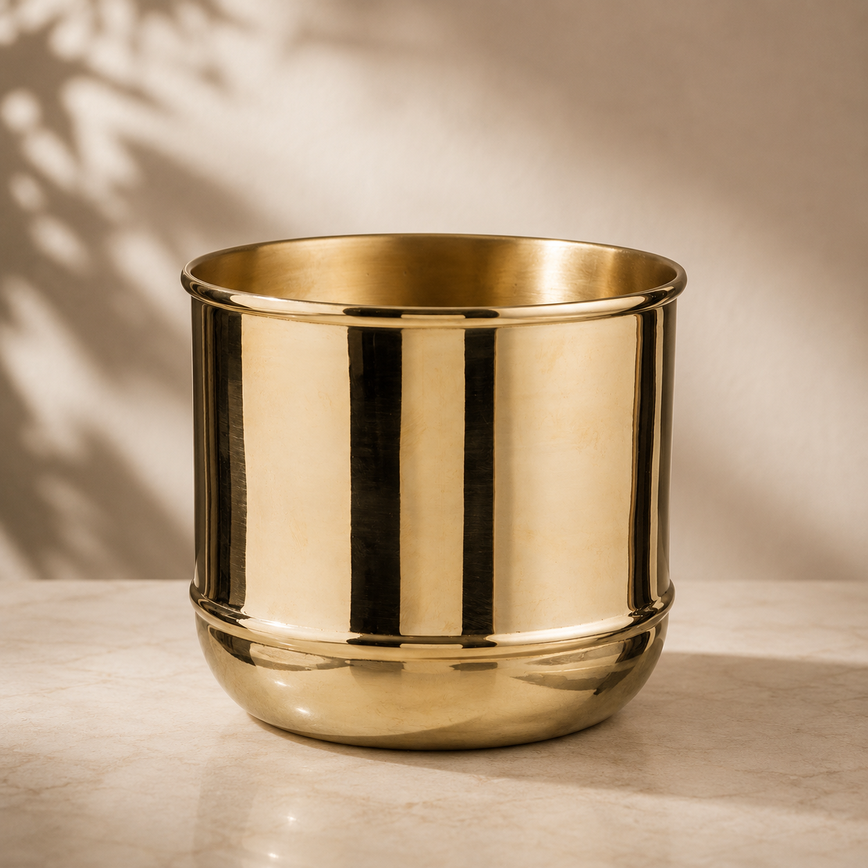 Genuine Brass Plant Pot – Polished Brass