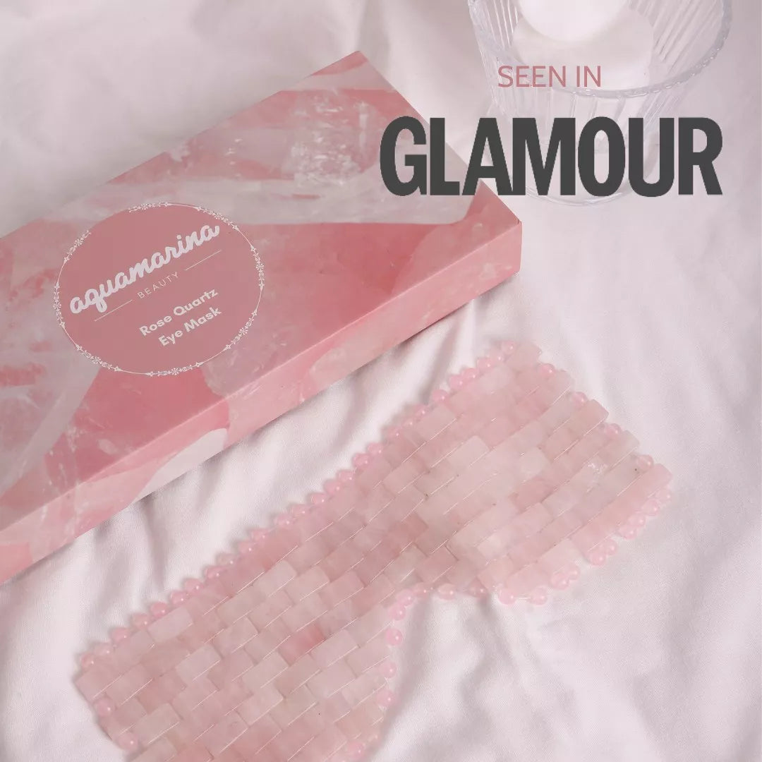 Rose Quartz Eye Mask, Aquamarine Beauty