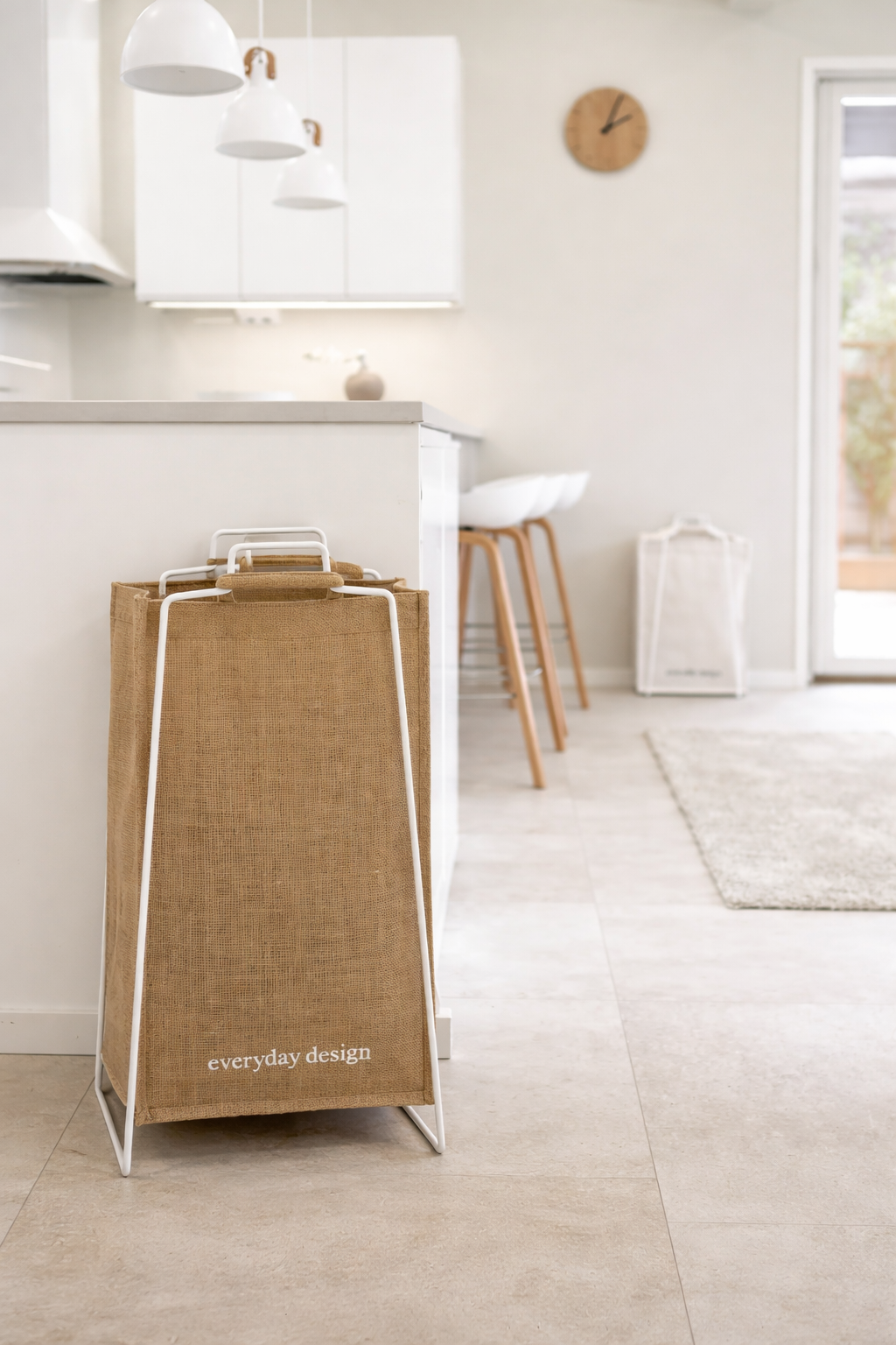 HELSINKI hållare för papperskassar – vit