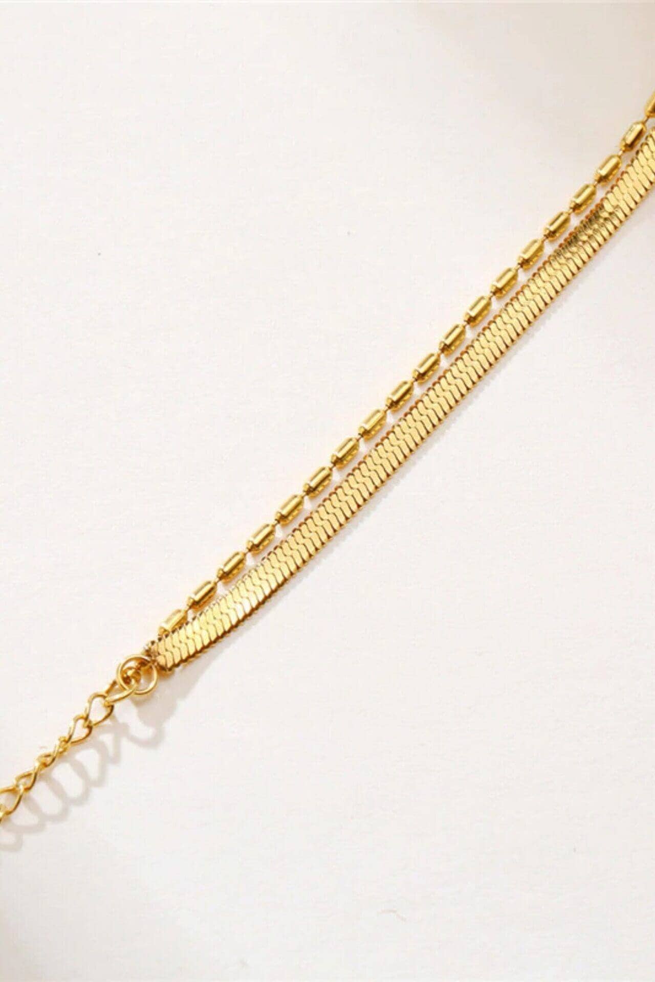 Doppelte Armbandskette | 18k Vergoldung