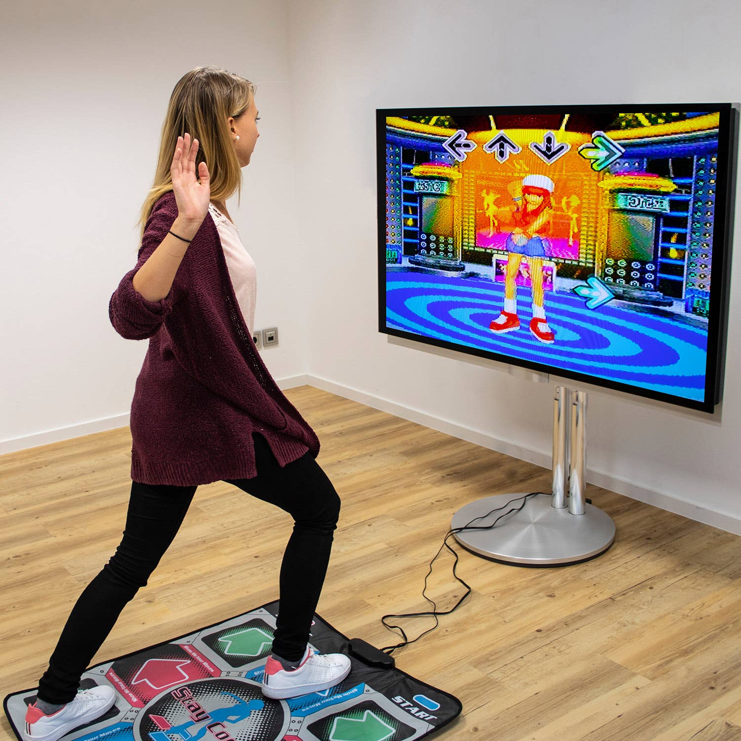 Retro Tanzmatte – für TV (AV-Anschluss)