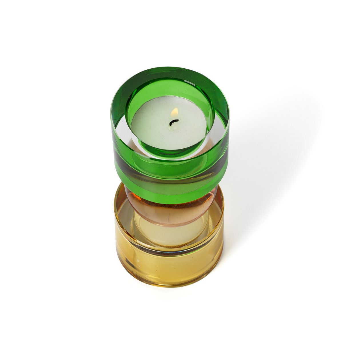 Solar Jewel Ljusstake i Glas – Low | Bazar Bizar