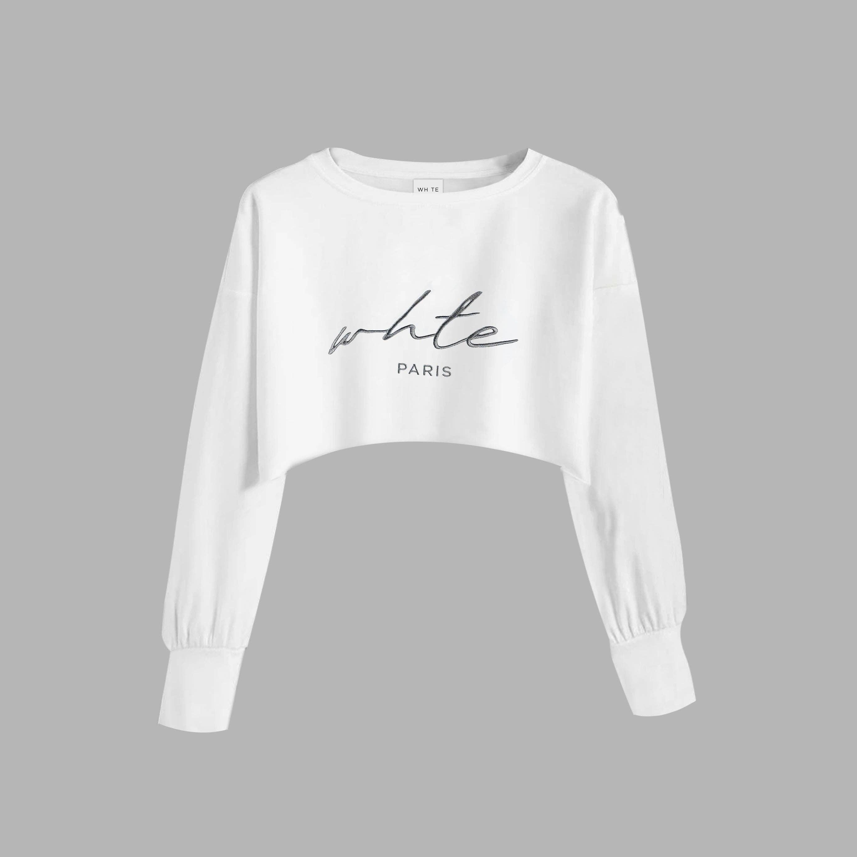 Pull Court Signature Blanc