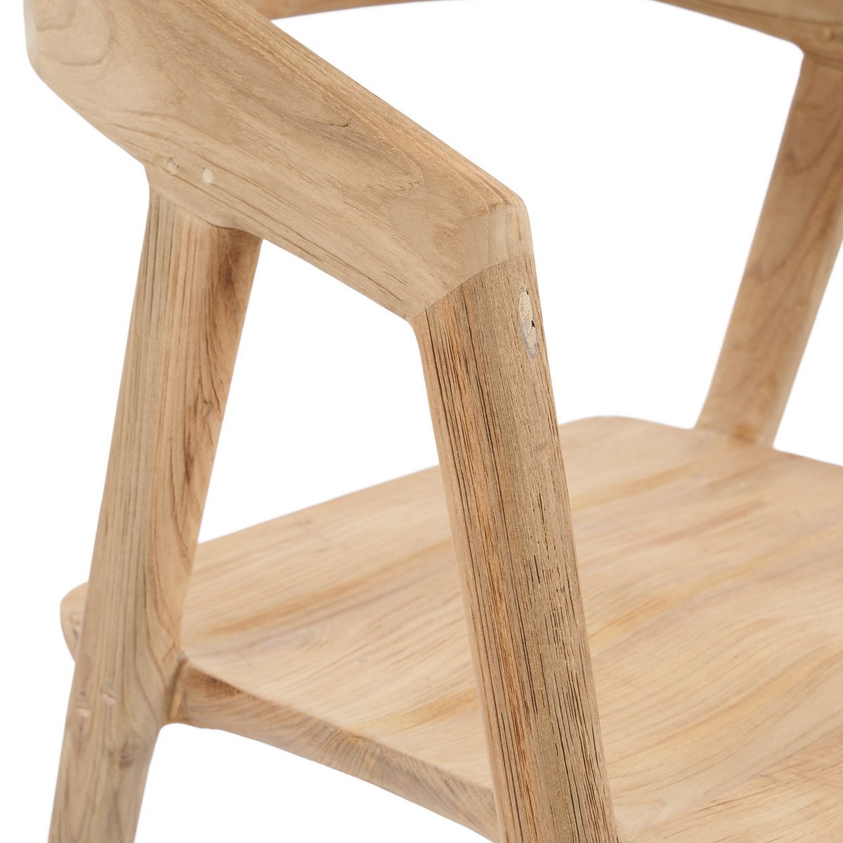 La chaise de salle à manger Teluk – chaise de salle à manger artisanale en bois de teck recyclé