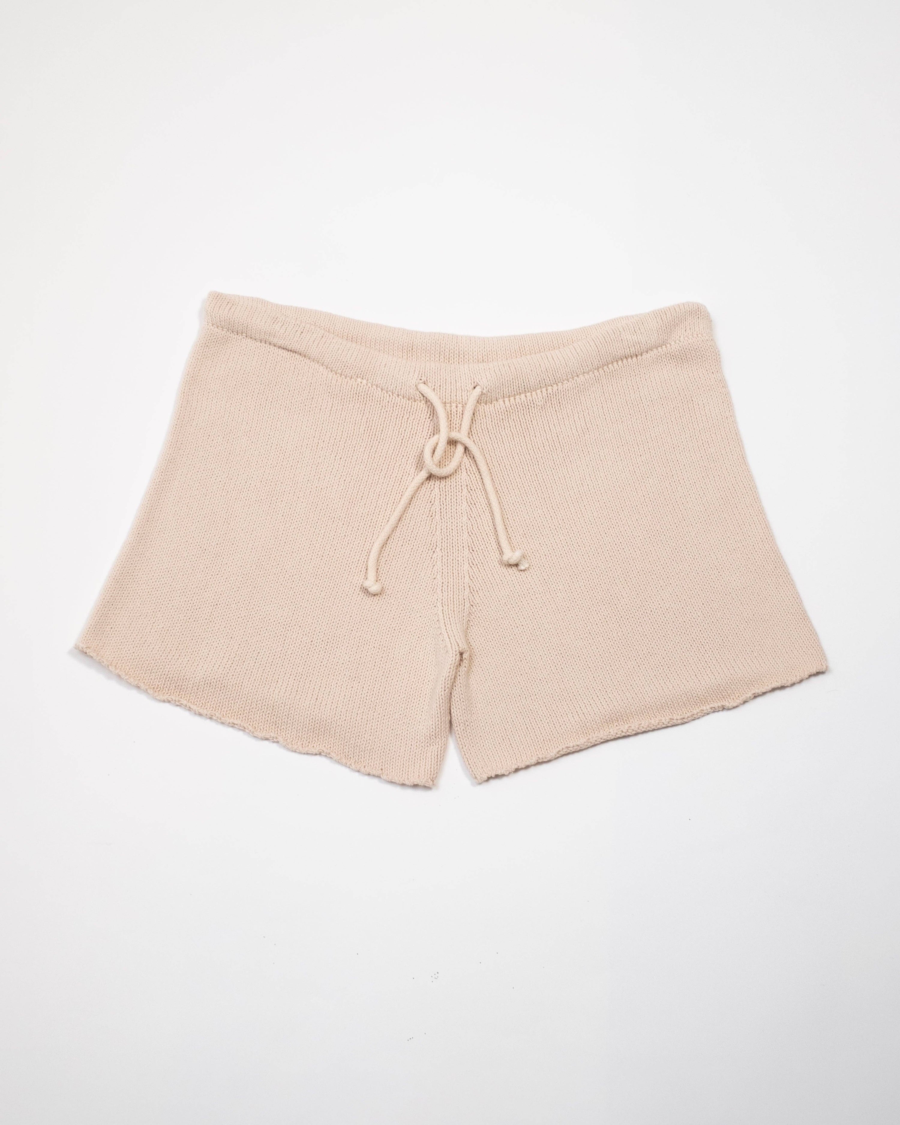 Feinstrick-Baumwollshorts mit Kordelzug | Lèmme