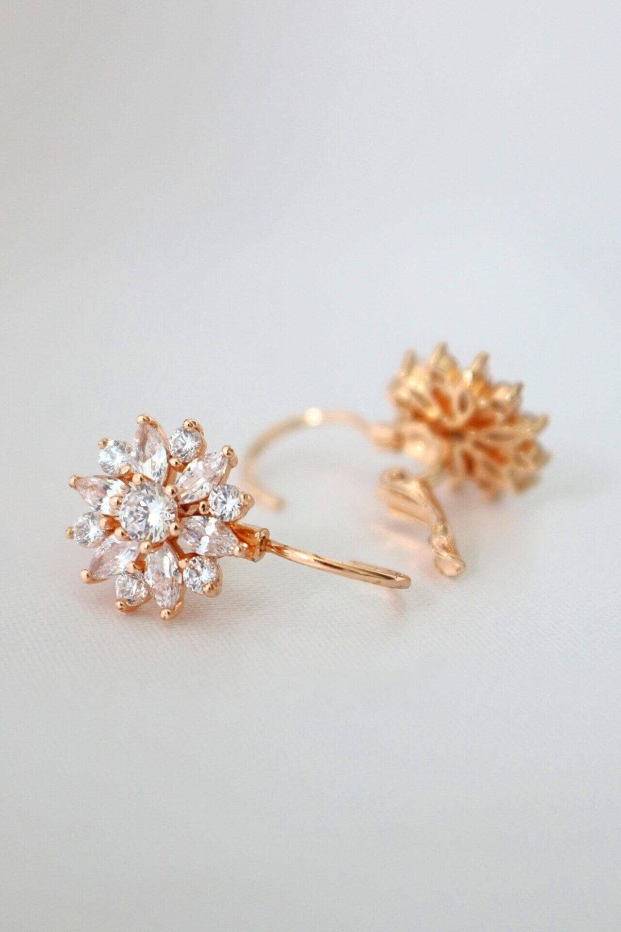 Diamond Sunflower | 18k Roséguld & Kubiska Zirkonier