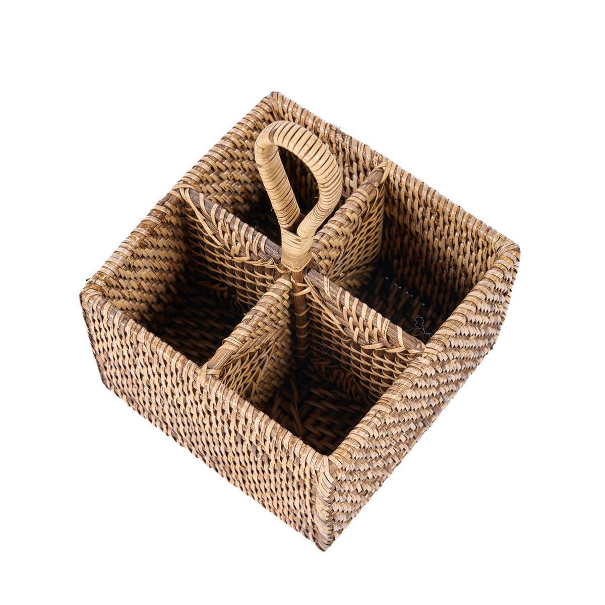 Le Range-couverts en rotin N°4 - Marron naturel