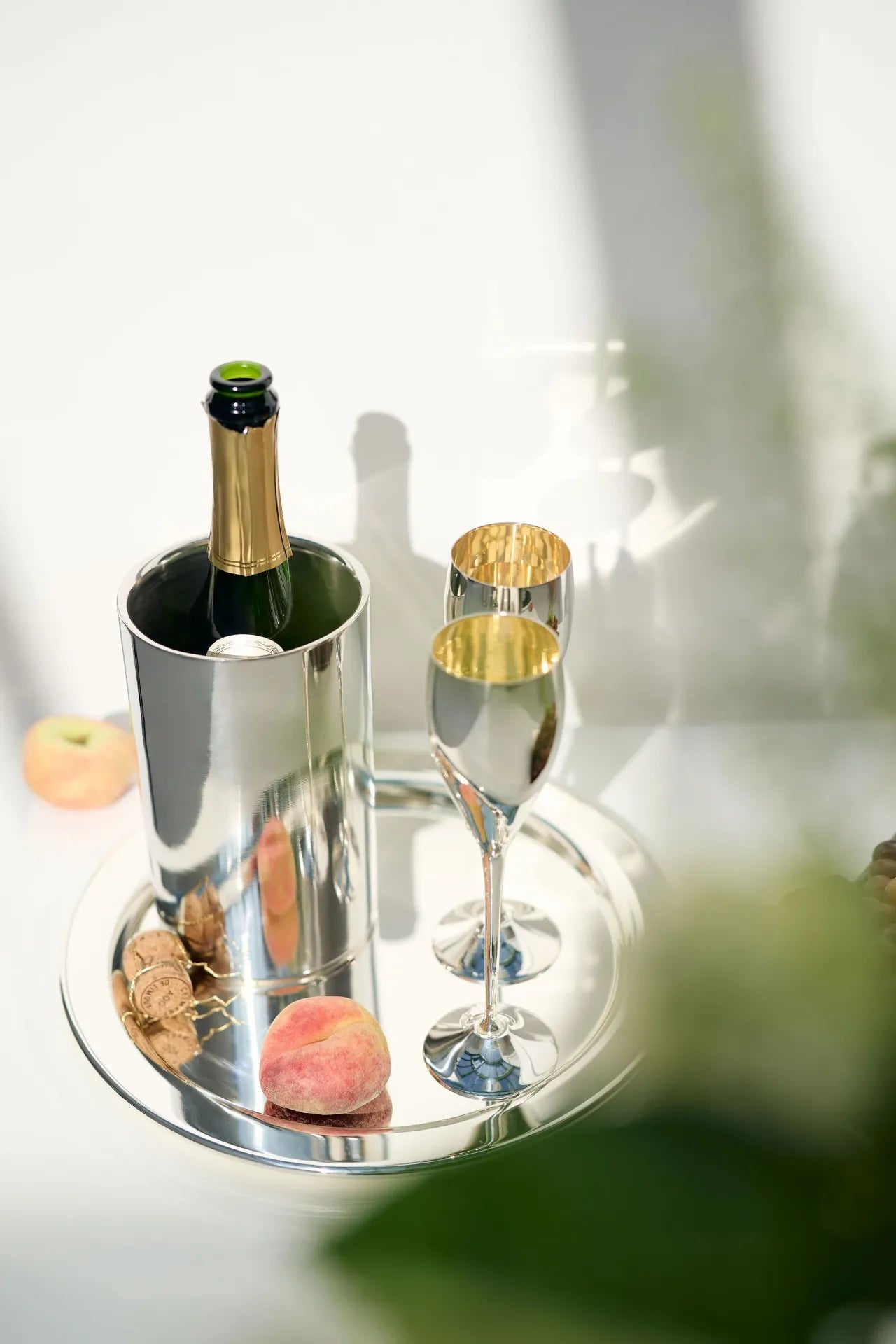 Dodo | Flûtes à champagne plaquées argent