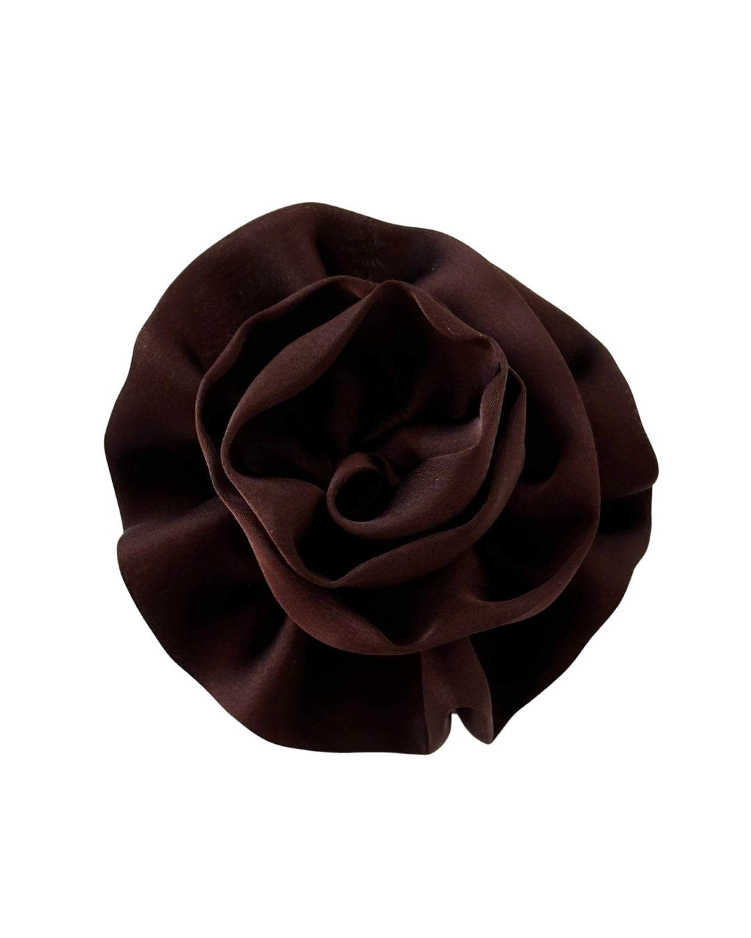 Chouchou fleur marron