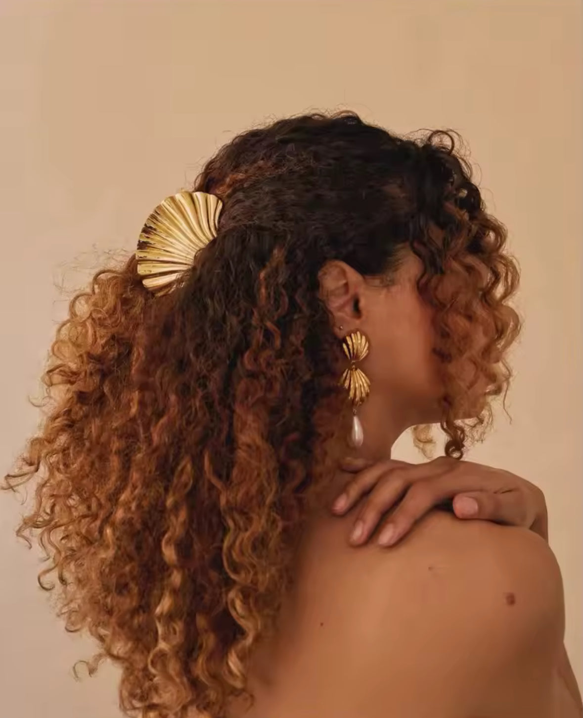 Pince à Cheveux en Forme de Coquillage | Or ou Argent | Métal