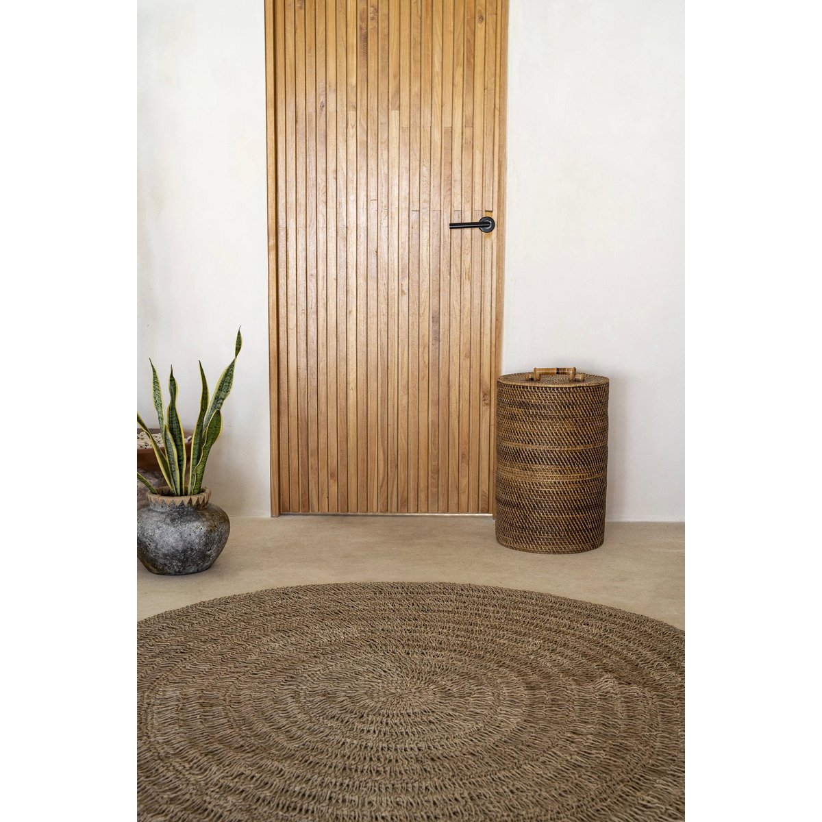 Le tapis Seagrass – tapis rond naturel en jonc de mer, 200 cm