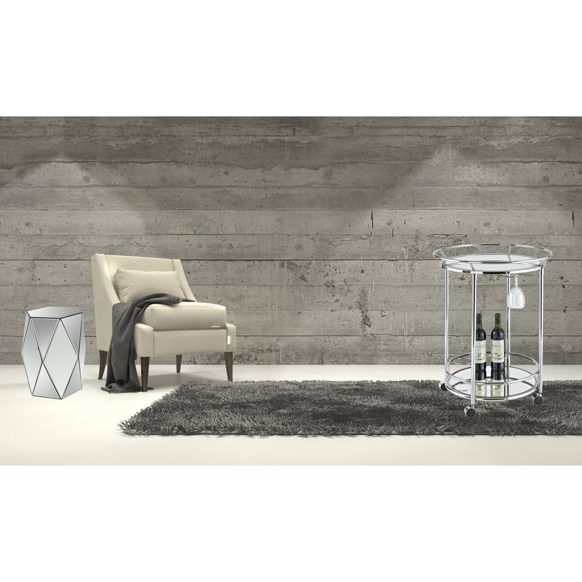 The Mirrored Luxe Trolley | Servierwagen
