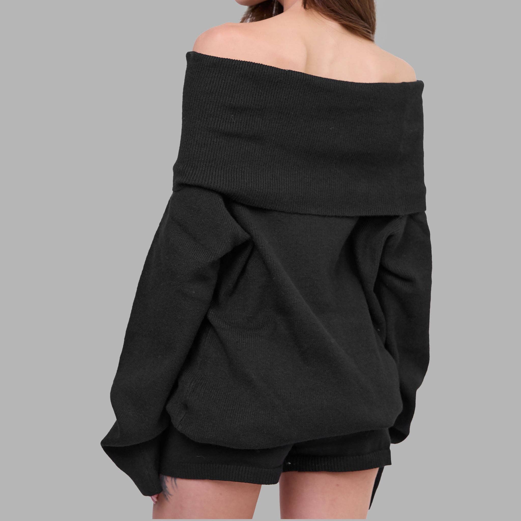 Pull en maille à épaules dénudées, Blvck