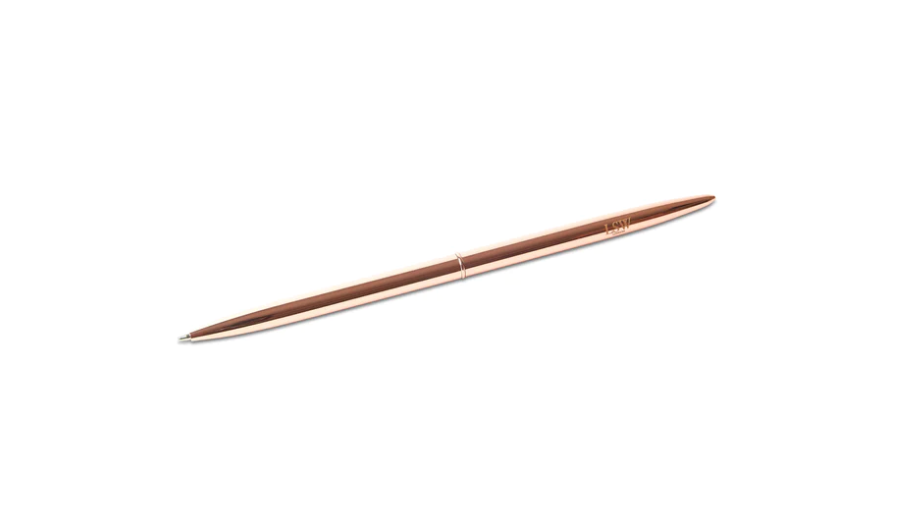 Kugelschreiber aus Rotgoldmetall, mit Gravur, LSW London