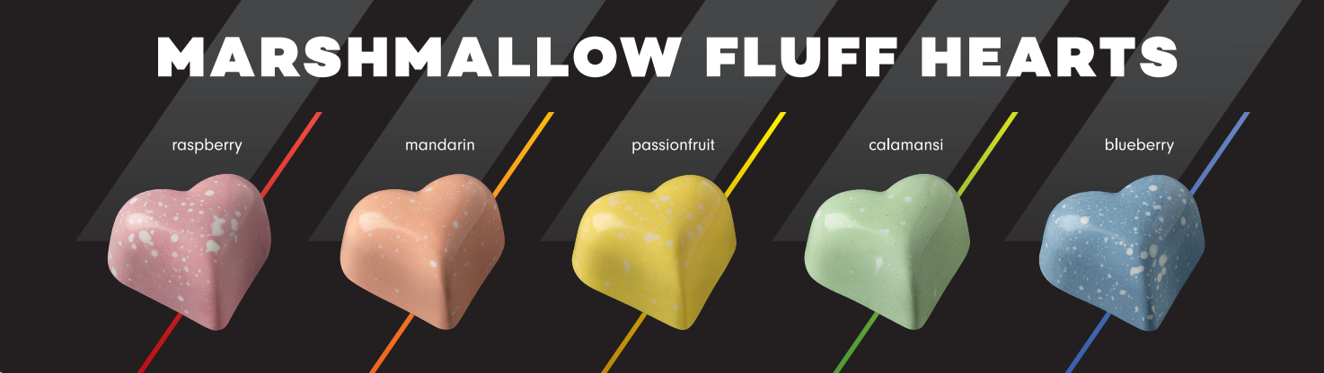 Friandries Love Collection – Lyxiga Praliner med Marshmallow & Fruktganache (20 st)