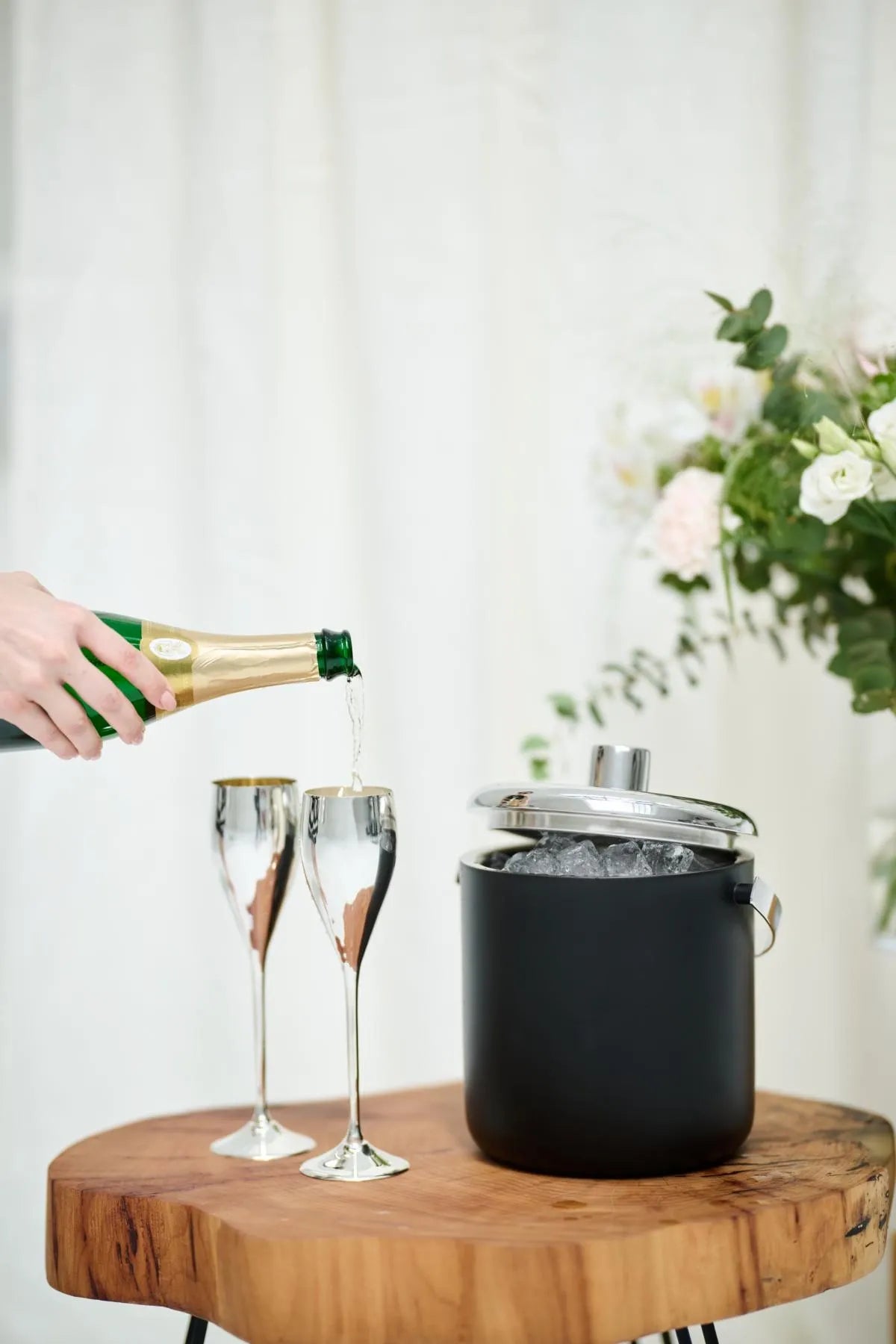 Dodo | Flûtes à champagne plaquées argent