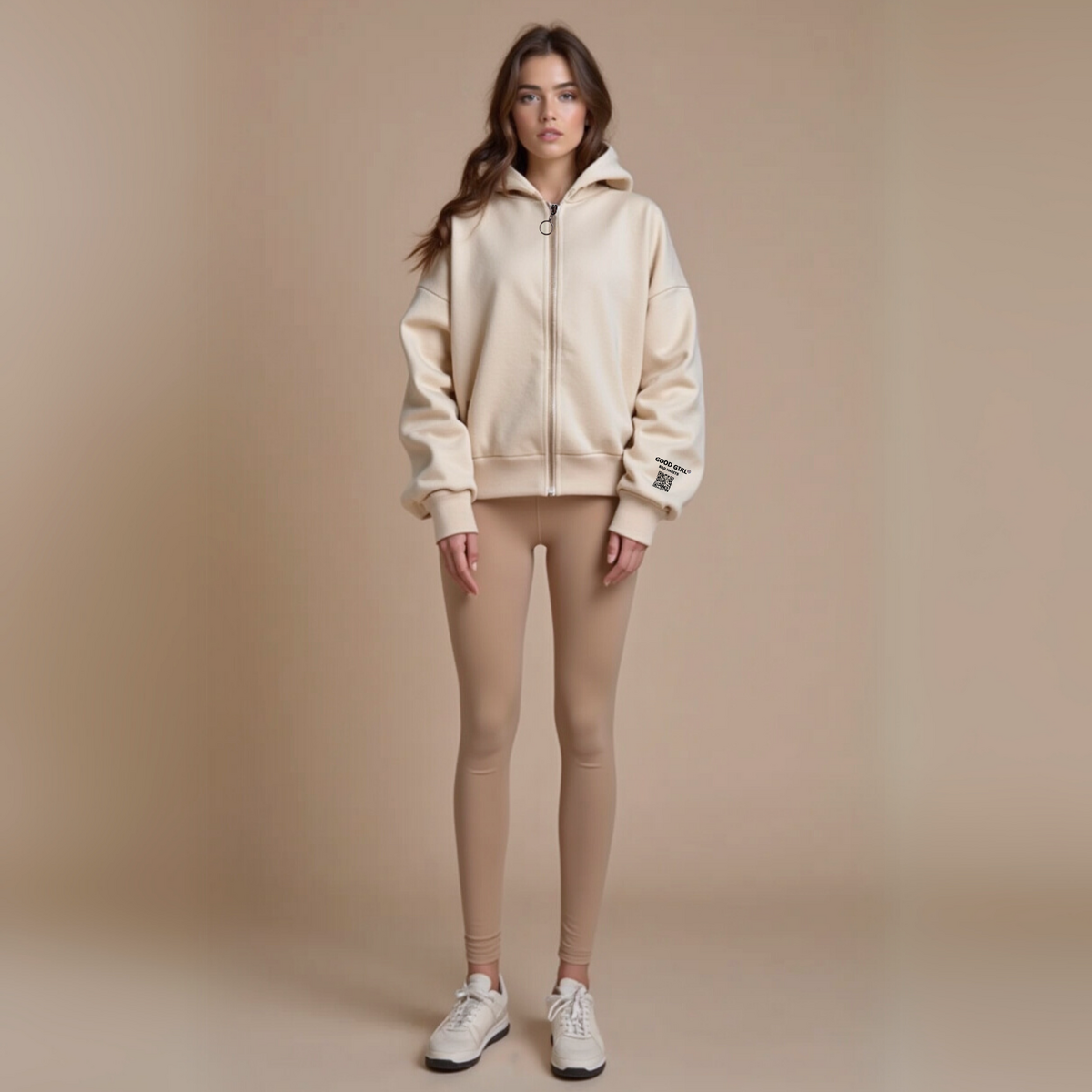 GGBH Zip Hoodie – Light Pink • Beige • Black • Mint